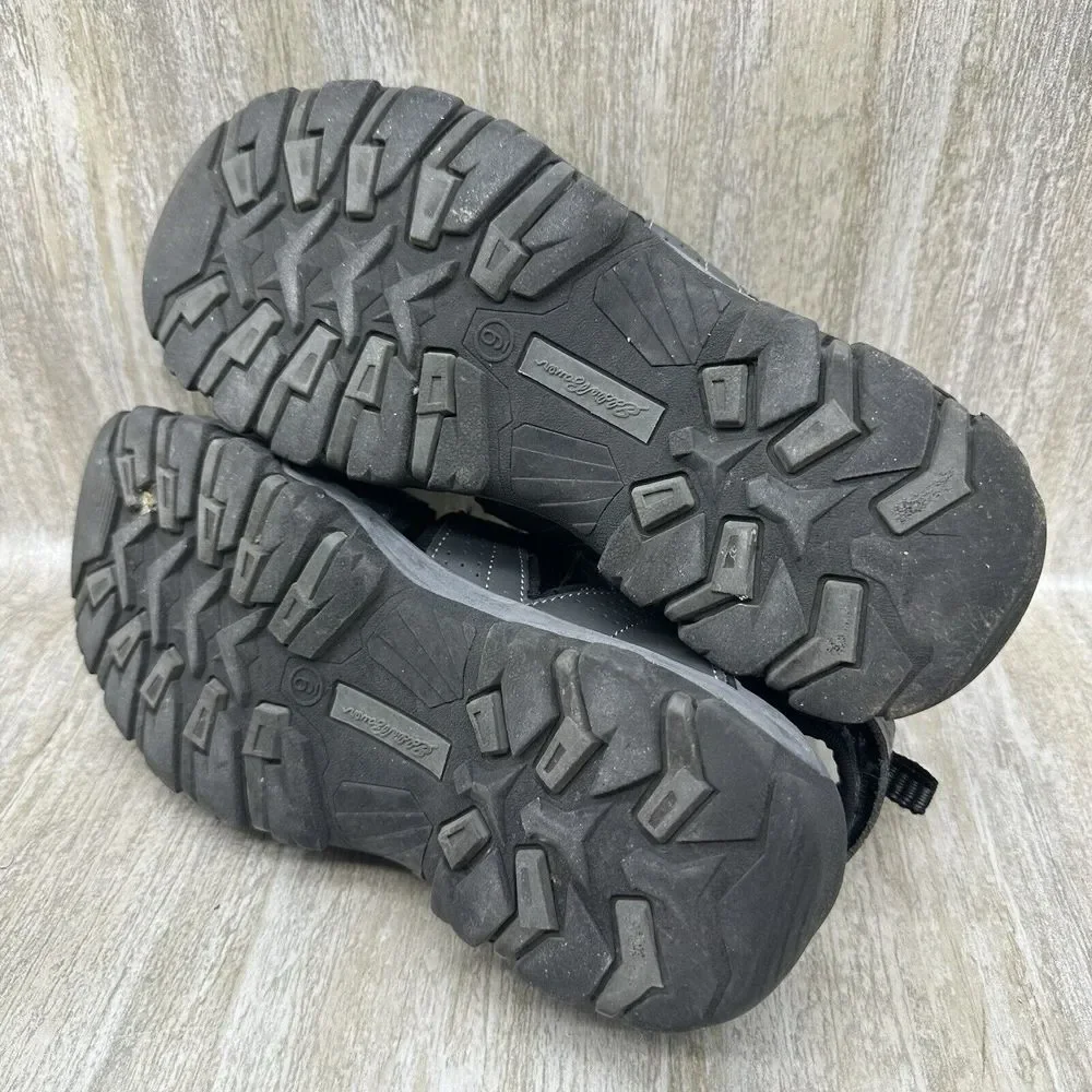 Eddie Bauer‎ Stewart Sandals Mens 9 Grey Leather Outdoor Fisherman Hiking